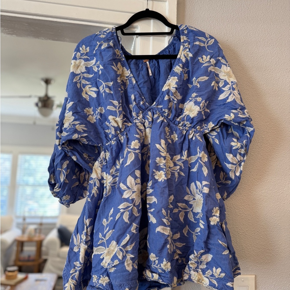 Floral Blue Women's mini dress! Free people